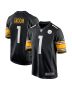 Men’s Pittsburgh Steelers Number 1 Groom Black Game Jersey