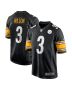 Men’s Pittsburgh Steelers Russell Wilson Black Game Jersey