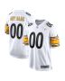 Men’s Pittsburgh Steelers White Game Custom Jersey