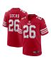Men’s San Francisco 49ers Chase Lucas Scarlet Team Game Jersey