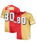 Men’s San Francisco 49ers Jerry Rice Mitchell & Ness Scarlet/Gold Big & Tall Split Legacy Retired Player Jersey