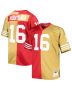 Men’s San Francisco 49ers Joe Montana Mitchell & Ness Scarlet/Gold Big & Tall Split Legacy Retired Player Jersey