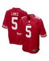 Men’s San Francisco 49ers Trey Lance Scarlet Game Jersey