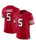 Men’s San Francisco 49ers Trey Lance Scarlet Vapor F.U.S.E. Limited Jersey