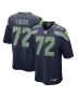 Men’s Seattle Seahawks Abraham Lucas College Navy Game Jersey