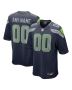 Men’s Seattle Seahawks College Navy Custom Game Jersey