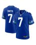 Men’s Seattle Seahawks Geno Smith Royal Throwback Player Game Jersey