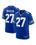 Men’s Seattle Seahawks Tariq Woolen Royal Throwback Player Game Jersey