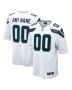 Men’s Seattle Seahawks White Custom Game Jersey
