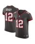 Men’s Tampa Bay Buccaneers Tom Brady Pewter Alternate Vapor Elite Jersey