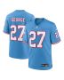 Men’s Tennessee Titans Eddie George Light Blue Oilers Throwback Retired Player Game Jersey