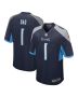 Men’s Tennessee Titans Number 1 Dad Navy Game Jersey