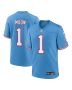 Men’s Tennessee Titans Warren Moon Light Blue Oilers Throwback Retired Player Game Jersey
