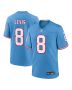 Men’s Tennessee Titans Will Levis Light Blue Oilers Throwback Player Game Jersey