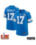 Michael Badgley #17 Detroit Lions Super Bowl LIX YOUTH Jersey – Blue