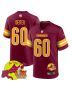 Michael Deiter 60 Washington Commanders Super Bowl LIX New Orleans Patch Game Men Jersey – Burgundy