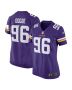 Michael Dogbe 96 Minnesota Vikings Team Game Women Jersey – Purple