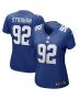 Michael Strahan 92 New York Giants Women Game Retired Jersey – Royal
