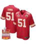 Mike Danna 51 Kansas City Chiefs Super Bowl LIX Champions Patch Game Men Jersey – Red