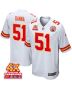 Mike Danna 51 Kansas City Chiefs Super Bowl LVIII Champions 4X Game Men Jersey – White