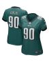 Mike Golic 90 Philadelphia Eagles Women Game Retired Jersey – Midnight Green