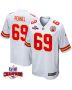 Mike Pennel 69 Kansas City Chiefs Super Bowl LVIII Champions 4 Stars Patch Game Men Jersey – White