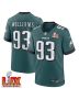 Milton Williams #93 Philadelphia Eagles Super Bowl LIX Jersey – Men’s – Midnight Green
