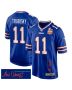 Mitchell Trubisky 11 Buffalo Bills Super Bowl LIX Champions Patch ‘New Orleans – The Ultimate Showdown’ EMBROIDERED Game Men Jersey – Royal