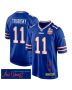 Mitchell Trubisky 11 Buffalo Bills Super Bowl LIX Champions Patch ‘New Orleans – Where Passion Ignites’ EMBROIDERED Game Men Jersey – Royal