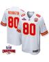 Montrell Washington 80 Kansas City Chiefs Super Bowl LVIII Champions 4 Stars Patch Game Men Jersey – White