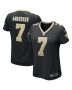 Morten Andersen 7 New Orleans Saints Women Game Retired Jersey – Black