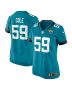 Myles Cole 59 Jacksonville Jaguars Women’s Game Jersey – Teal