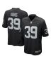 Nate Hobbs 39 Las Vegas Raiders Men Game Jersey – Black