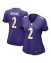 Nate Wiggins 2 Baltimore Ravens Women’s Game Jersey – Purple