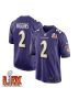 Nate Wiggins #2 Baltimore Ravens Super Bowl LIX Jersey – Men’s – Purple