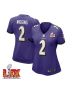 Nate Wiggins #2 Baltimore Ravens Super Bowl LIX Women’s Jersey – Purple