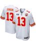 Nazeeh Johnson 13 Kansas City Chiefs Super Bowl LVIII Patch Game Men Jersey – White