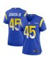 Neal Johnson Jr 45 Los Angeles Rams Women’s Game Jersey – Royal