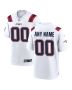 New England Patriots Men Custom Game Jersey – White