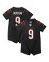 Newborn & Infant Cincinnati Bengals Joe Burrow Black Game Romper Jersey