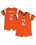 Newborn & Infant Denver Broncos Patrick Surtain II Orange Mile High Collection Game Romper Jersey