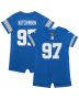 Newborn & Infant Detroit Lions Aidan Hutchinson Blue Game Romper Jersey