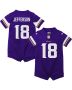 Newborn & Infant Minnesota Vikings Justin Jefferson Purple Game Romper Jersey