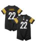 Newborn & Infant Pittsburgh Steelers Najee Harris Black Game Romper Jersey