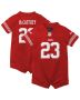 Newborn & Infant San Francisco 49ers Christian McCaffrey Scarlet Game Romper Jersey