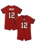 Newborn & Infant Tampa Bay Buccaneers Tom Brady Red Game Romper Jersey