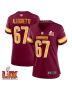 Nick Allegretti #67 Washington Commanders Super Bowl LIX Women’s Jersey – Burgundy