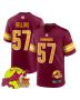 Nick Bellore 57 Washington Commanders Super Bowl LIX New Orleans Patch Game Men Jersey – Burgundy