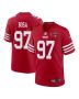 Nick Bosa 97 San Francisco 49ers NFC Champions Patch Game Men Jersey – Scarlet