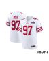 Nick Bosa 97 San Francisco 49ers Super Bowl LVIII Patch Game YOUTH Jersey – White